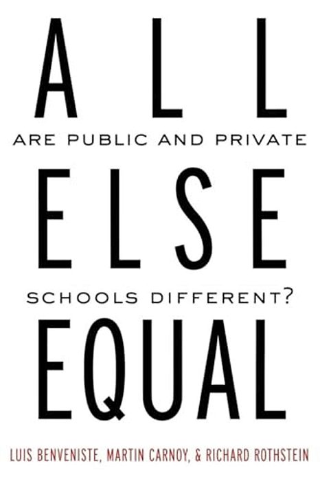 All Else Equal: Are Public And Private Schools Different?-..