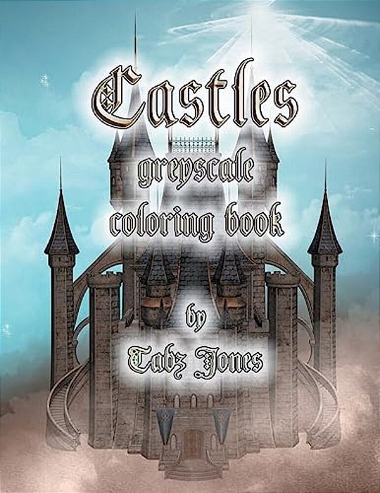 Castles Greyscale Coloring Book-..