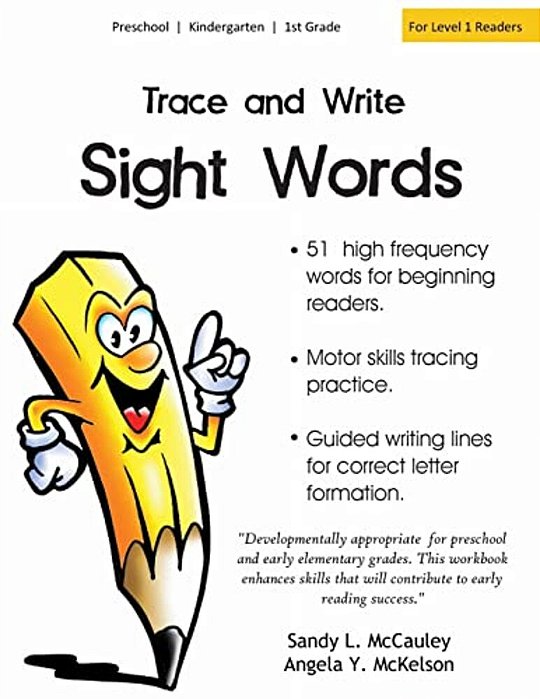 Trace And Write Sight Words: 51 High-Frequency Words For Beginning Readers-..