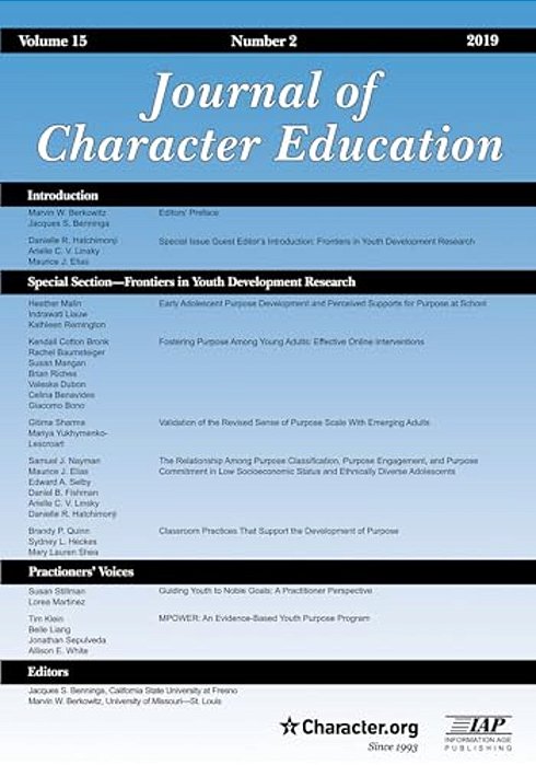 Journal Of Character Education Vol 15 Issue 2-..