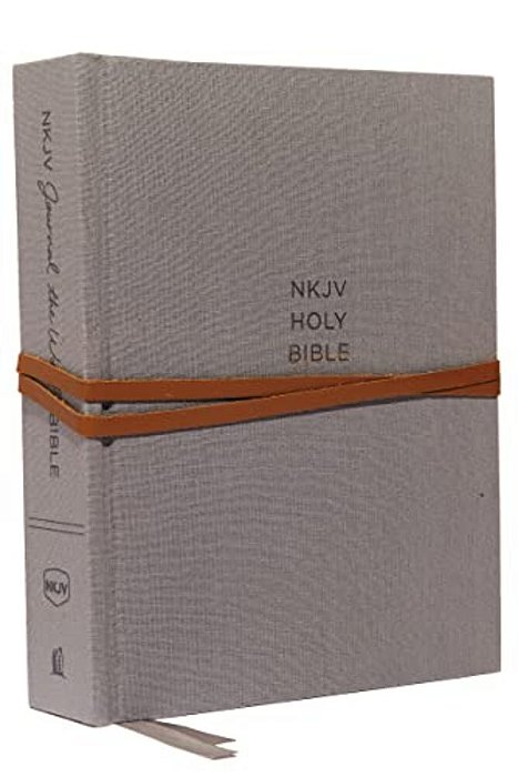 Nkjv, Journal The Word Bible, Hardcover, Gray, Red Letter Edition, Comfort Print: Reflect, Journal, Or Create Art Next To Your Favorite Verses-..