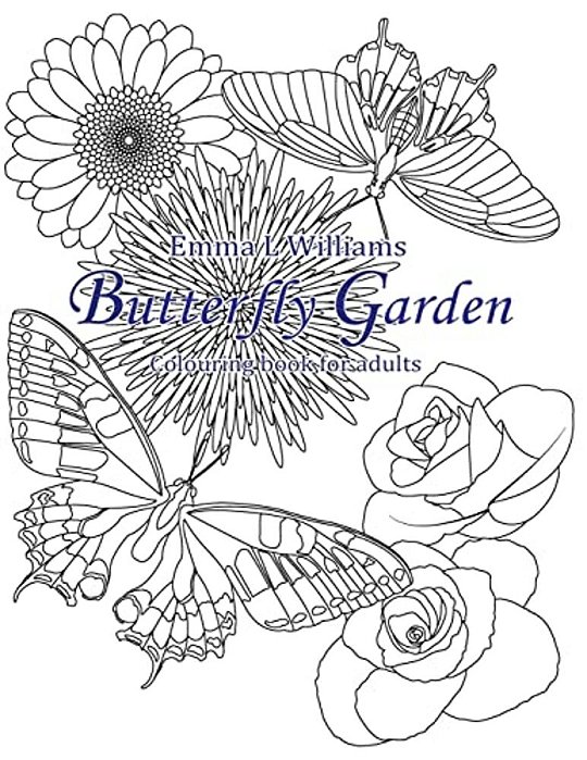 Butterfly Garden: Colouring Book For Adults-..