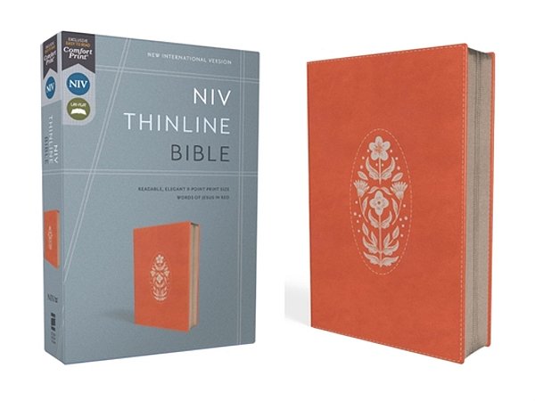 Niv, Thinline Bible, Leathersoft, Coral, Zippered, Red Letter, Comfort Print-..