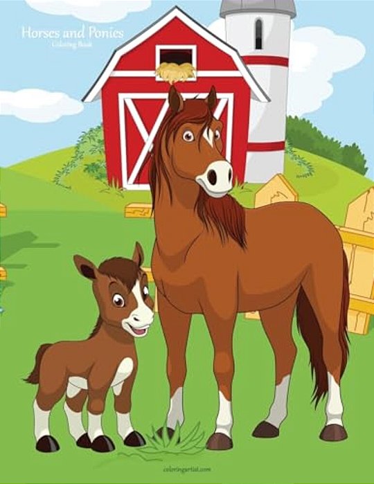Horses And Ponies Coloring Book 1-..