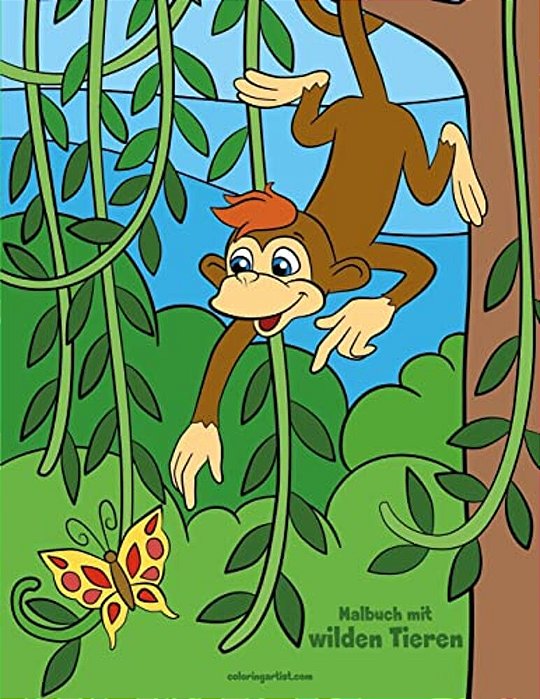 Malbuch Mit Wilden Tieren 3 & 4-..