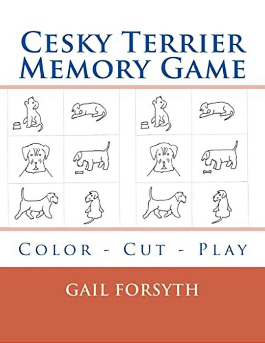 Cesky Terrier Memory Game: Color - Cut - Play-..