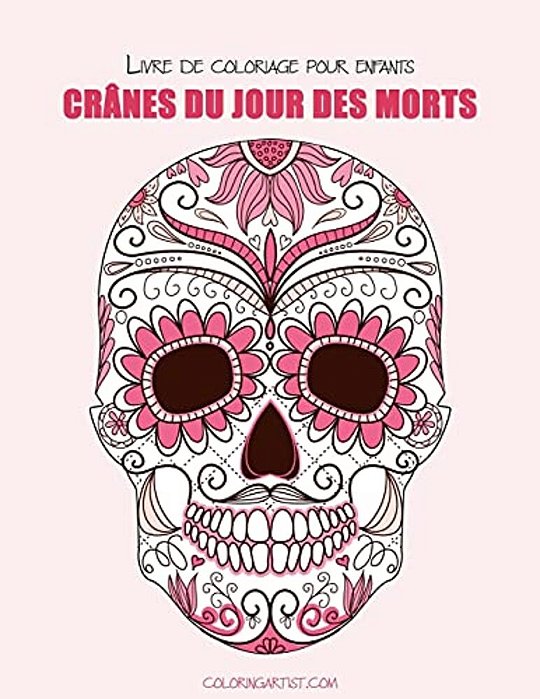 Livre De Coloriage Pour Enfants Crânes Du Jour Des Morts 1-..