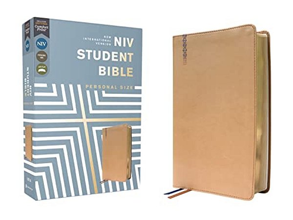 Niv, Student Bible, Personal Size, Leathersoft, Tan, Comfort Print-..