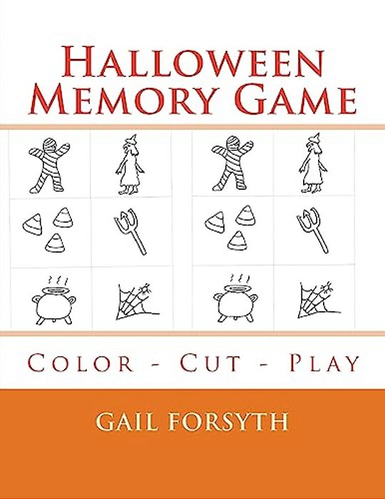 Halloween Memory Game: Color - Cut - Play-..