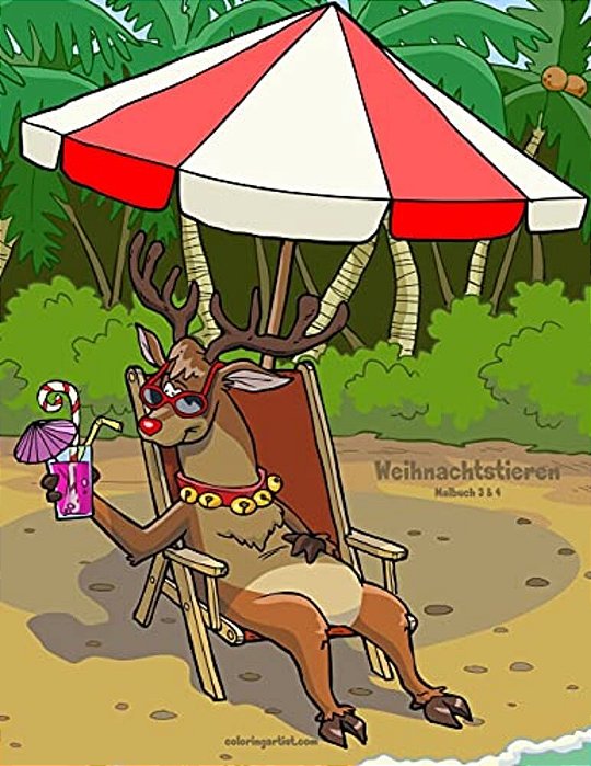Malbuch Mit Weihnachtstieren 3 & 4-..