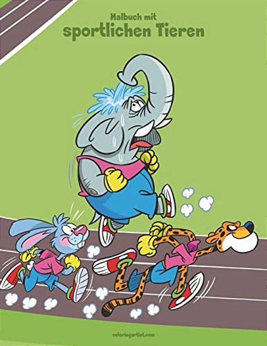Malbuch Mit Sportlichen Tieren 1 & 2-..