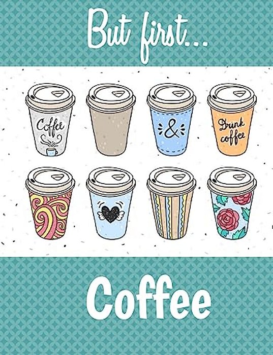 Coffee Lovers 4X4 Quad Graph Paper Workbook-..