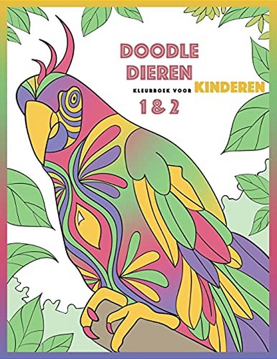 Doodle Dieren Kleurboek Voor Kinderen 1 & 2-..
