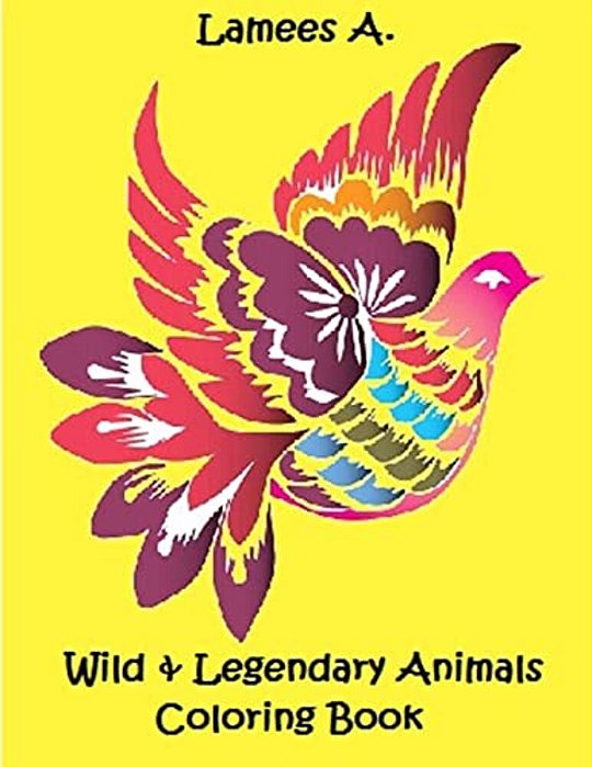 Wild & Legendary Animals Coloring Book-..