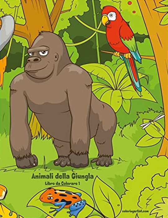 Animali Della Giungla Libro Da Colorare 1-..
