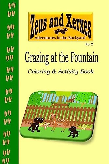 Grazing At The Fountain Coloring & Activity Book-..