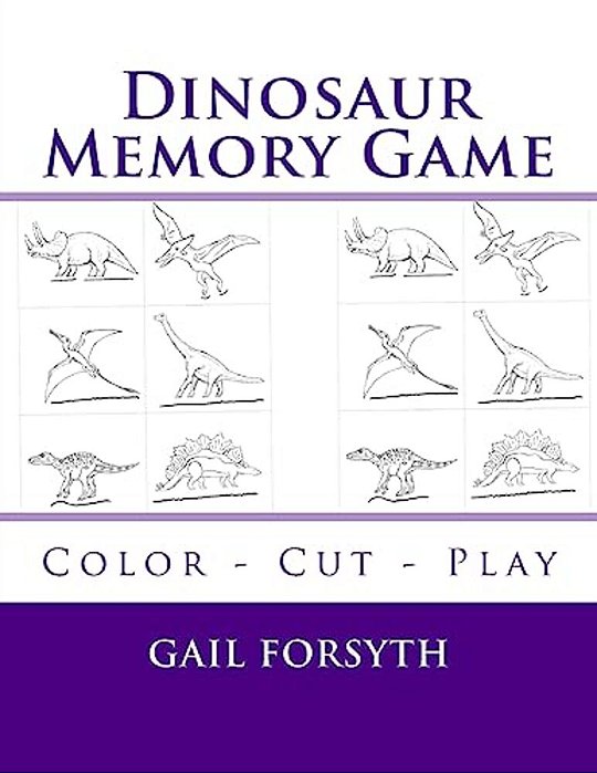 Dinosaur Memory Game: Color - Cut - Play-..