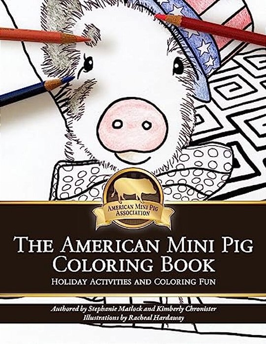 American Mini Pig Holiday Coloring Book: Holiday Activities And Coloring Fun-..
