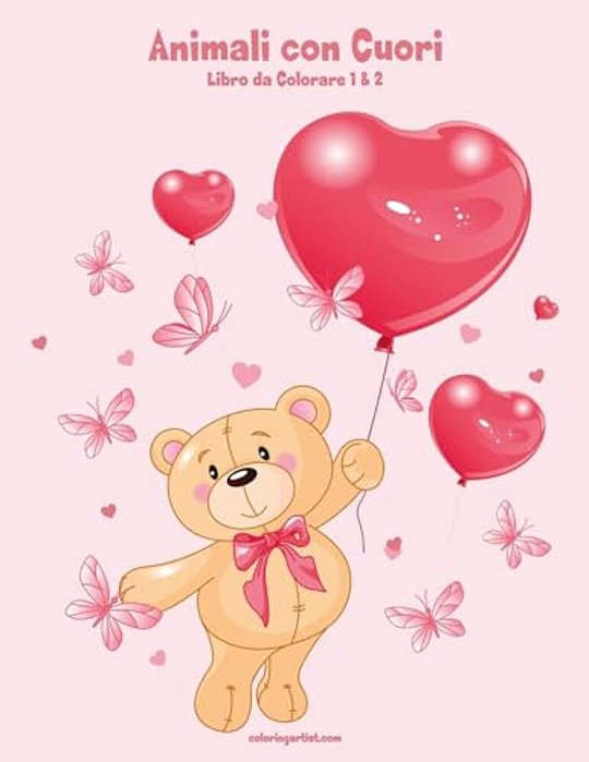 Animali Con Cuori Libro Da Colorare 1 & 2-..