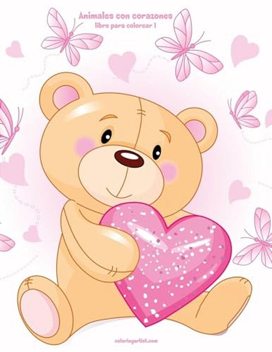 Animales Con Corazones Libro Para Colorear 1-..
