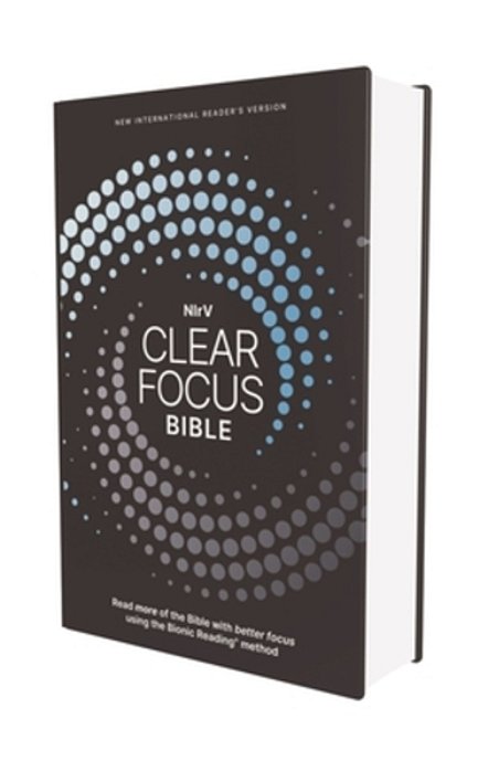 Nirv, Clear Focus Bible, Hardcover, Charcoal/Blue: Read More Of The Bible With Better Focus-..