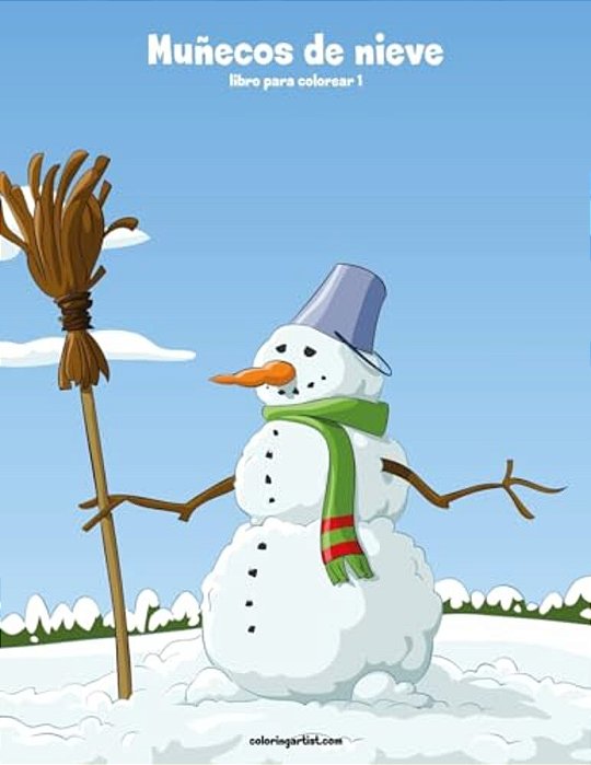 Muñecos De Nieve Libro Para Colorear 1-..