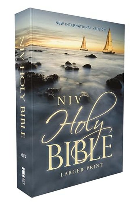 Niv, Holy Bible, Larger Print, Economy Edition, Paperback, Blue, Comfort Print-..