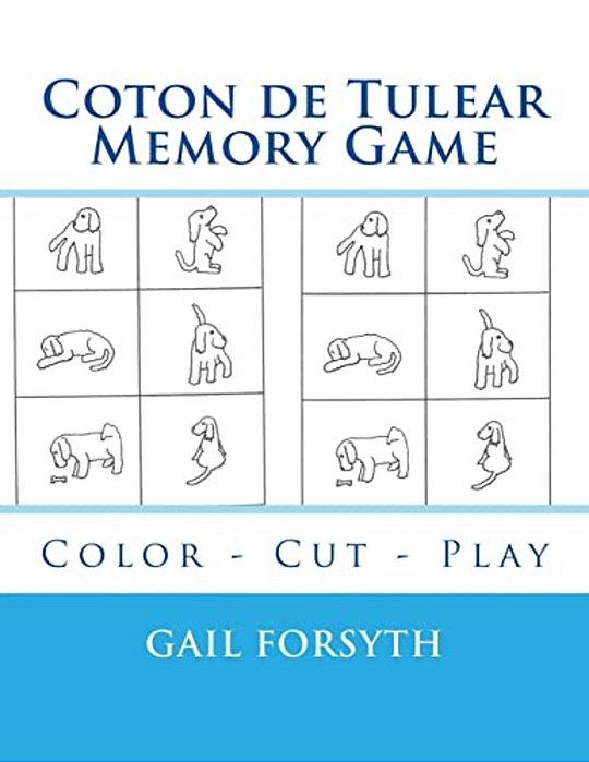 Coton De Tulear Memory Game: Color - Cut - Play-..