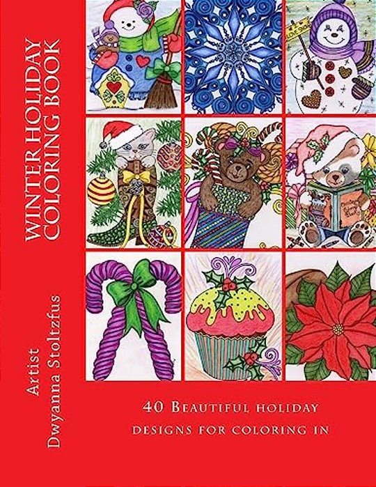 Winter Holiday Coloring Book: 40 Beautiful Holiday Images For Coloring In-..