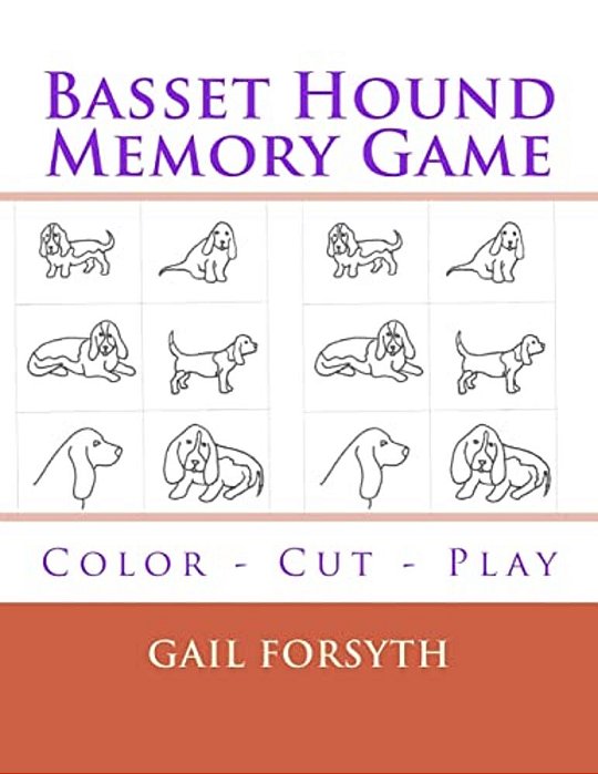 Basset Hound Memory Game: Color - Cut - Play-..
