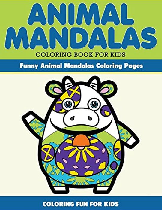 Animal Mandala Coloring Book For Kids. Funny Animal Mandala Coloring Pages: Coloring For Kids-..