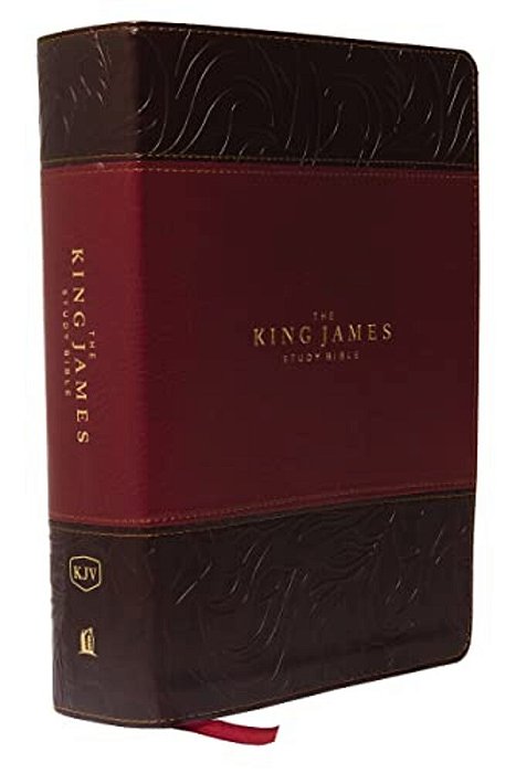 The King James Study Bible, Imitation Leather, Burgundy, Full-Color Edition-..