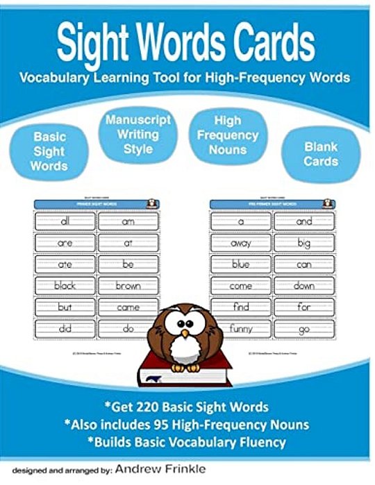 Sight Words Cards: Vocabulary Learning Tool For High-Frequency Words-..