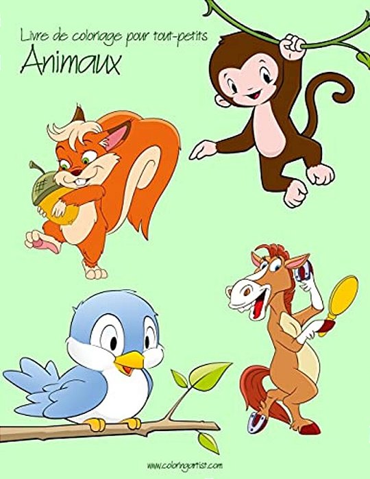 Livre De Coloriage Pour Tout-Petits Animaux 1 & 2-..