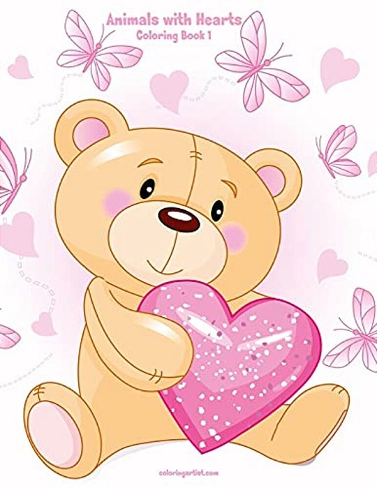 Animals With Hearts Coloring Book 1-..