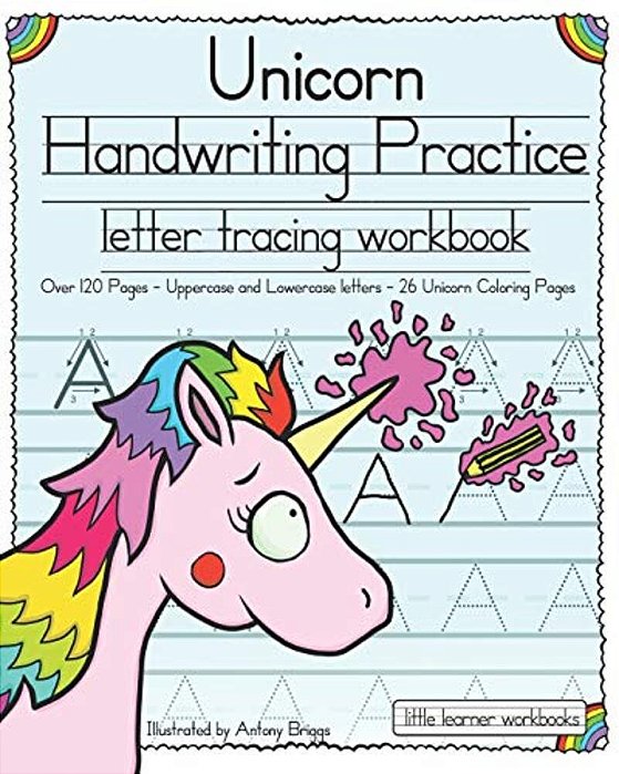 Unicorn Handwriting Practice: Letter Tracing Workbook-..