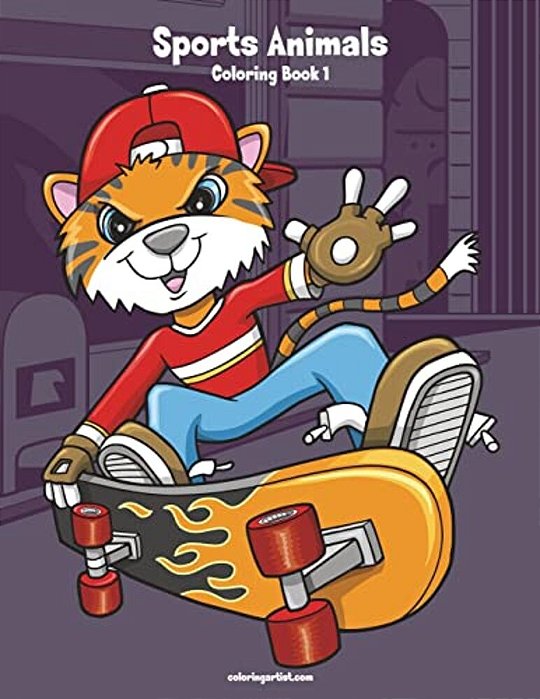 Sports Animals Coloring Book 1-..