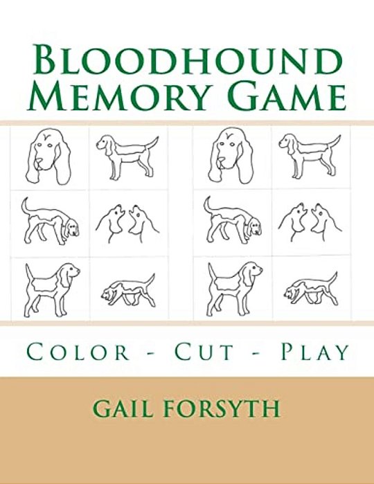 Bloodhound Memory Game: Color - Cut - Play-..