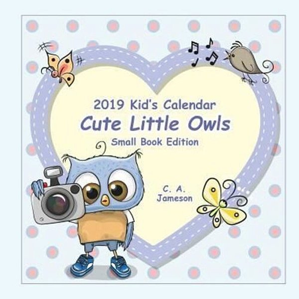 2019 Kid's Calendar: Cute Little Owls Small Book Edition-..
