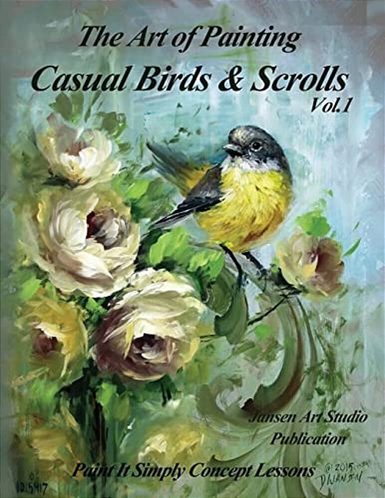 The Art Of Painting Casual Birds And Scrolls-..