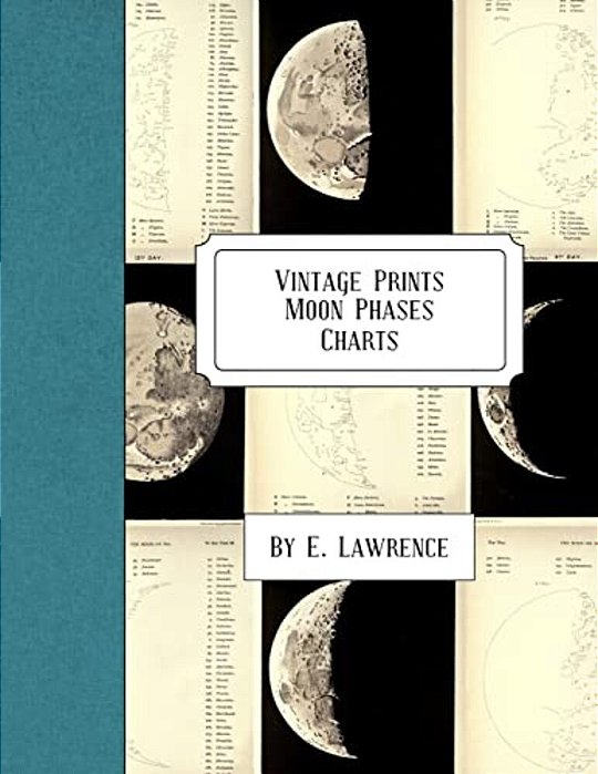 Vintage Prints: Moon Phases: Charts-..