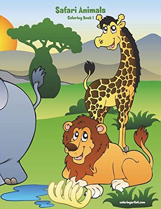 Safari Animals Coloring Book 1-..