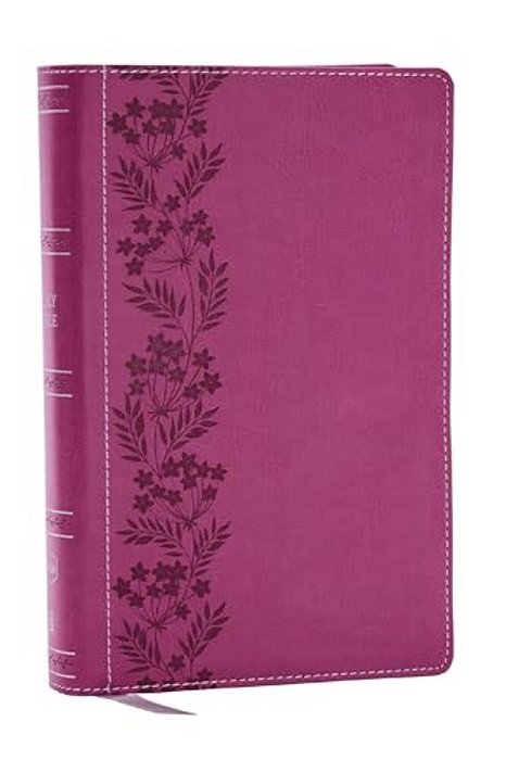Nkjv Personal Size Large Print Bible With 43,000 Cross References, Pink Leathersoft, Red Letter, Comfort Print-..