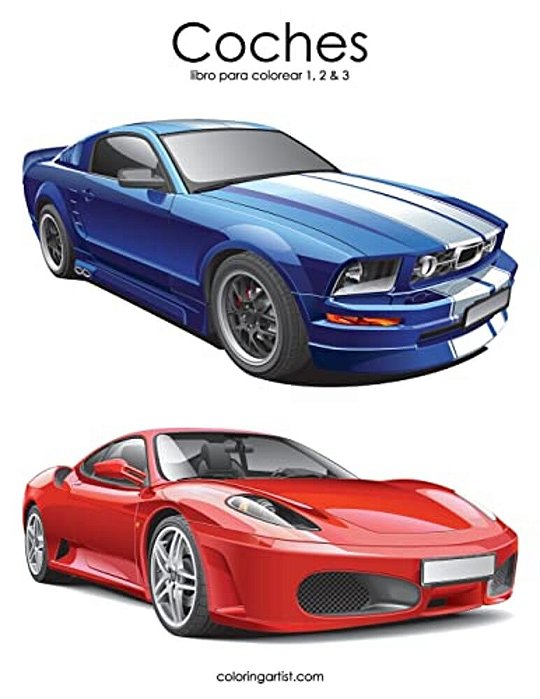 Coches Libro Para Colorear 1, 2 & 3-..