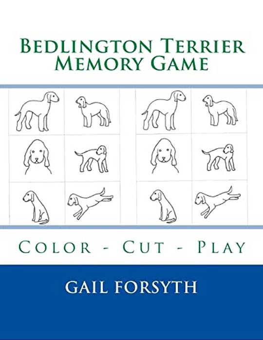 Bedlington Terrier Memory Game: Color - Cut - Play-..
