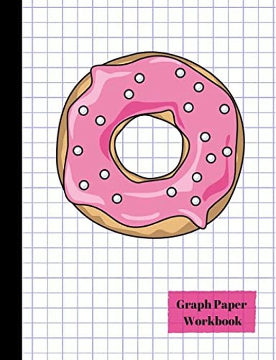 Pink Glazed Donut Quad 4X4 Graph Paper Workbook-..