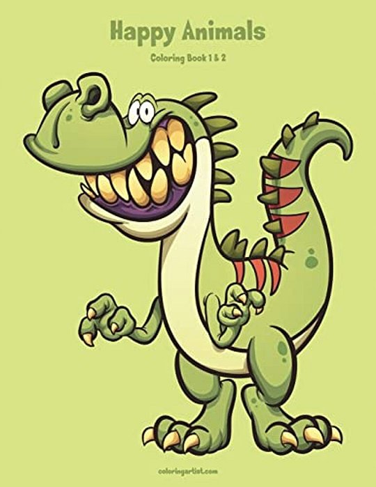 Happy Animals Coloring Book 1 & 2-..