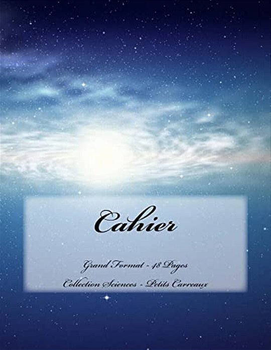 Cahier - Grand Format - 48 Pages - Collection Sciences: Petits Carreaux - Design Original 8-..