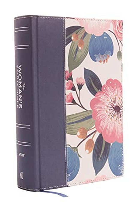 Niv, The Woman's Study Bible, Cloth Over Board, Blue Floral, Full-Color: Receiving God's Truth For Balance, Hope, And Transformation-..