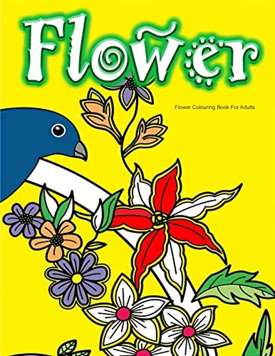 Flower Colouring Book For Adults-..